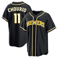 Rebec M.Brewers M.Brewers #11 Jackson Chourio Player Black Fashion Out Home Game Stitched Jerseys Player Black Fashion Out Home Game Stitched Jerseys