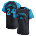 Rebec M.Brewers #24 William Contreras Player Navy Limited National League All-Star Home Limited Elite Stitched Jerseys
