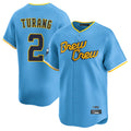 Rebec M.Brewers #2 Brice Turang Player Light Blue City Connect Home Limited Stitched Jerseys