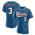 Rebec M.Brewers #3 Joey Ortiz Player Blue 2026 City Connect Home Limited Elite Stitched Jerseys