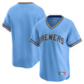 Rebec M.Brewers Blank Player Light Blue Cooperstown Collection T-shirt Stitched Jerseys