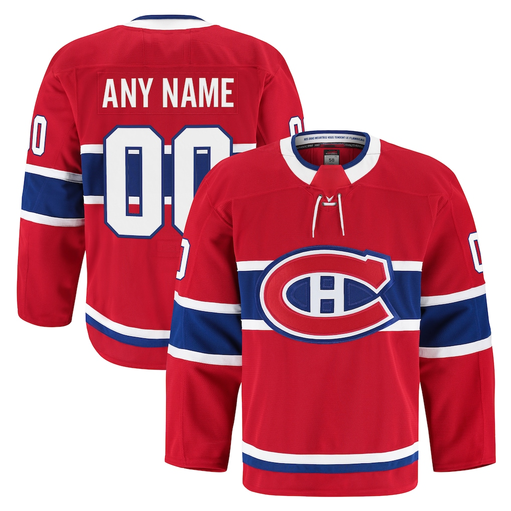 Rebec Custom M.Canadiens Red Home Authentic Pro Jerseys