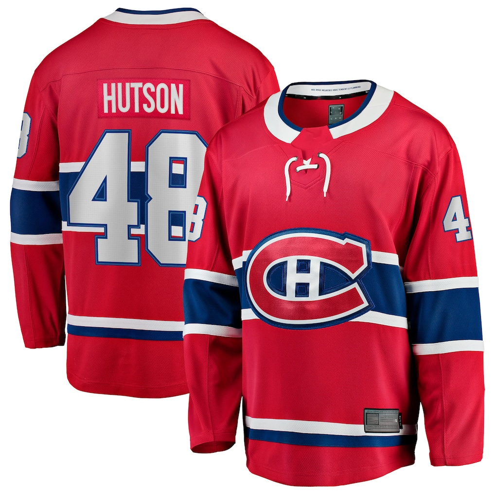 Rebec M.Canadiens #48 Lane Hutson Red Home Breakaway Jerseys