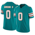 Rebec M.Dolphins #0 Ollie Gordon II Player Aqua Limited Alternate Vapor F.U.S.E. Home Game Stitched Jerseys