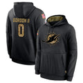 Rebec M.Dolphins #0 Ollie Gordon II Player Black Salute to Service Hoodies Limited Game Stitched Jerseys