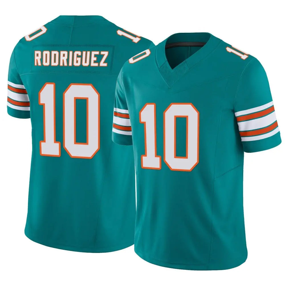 Rebec M.Dolphins #10 Jacob Rodriguez Player Aqua Limited Alternate Vapor F.U.S.E. Home Game Stitched Jerseys