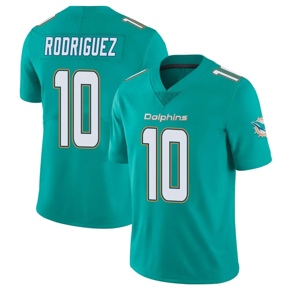 Rebec M.Dolphins #10 Jacob Rodriguez Player Aqua Limited Vapor Untouchable Home Game Stitched Jerseys