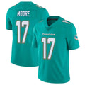 Rebec M.Dolphins #17 Trey Moore Player Aqua Limited Vapor Untouchable Home Game Stitched Jerseys