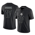 Rebec M.Dolphins #17 Trey Moore Player Black Reflective Limited Game Stitched Jerseys
