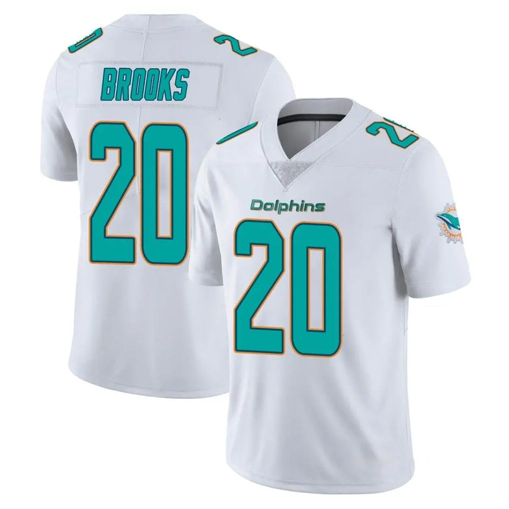 Rebec M.Dolphins #20 Jordyn Brooks Player White Limited Vapor Untouchable Home Game Stitched Jerseys