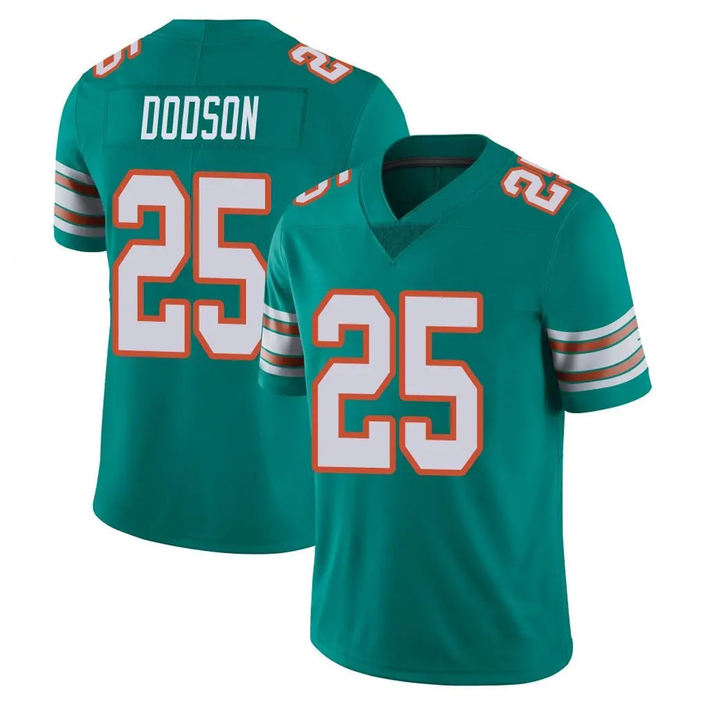Rebec M.Dolphins #25 Tyrel Dodson Player Aqua Limited Alternate Vapor Untouchable Home Game Stitched Jerseys