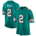Rebec M.Dolphins #2 Malik Willis Player Aqua Alternate Home Game Stitched Jerseys