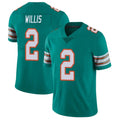Rebec M.Dolphins #2 Malik Willis Player Aqua Limited Alternate Vapor Untouchable Home Game Stitched Jerseys