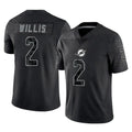 Rebec M.Dolphins #2 Malik Willis Player Black Reflective Limited Game Stitched Jerseys