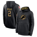 Rebec M.Dolphins #2 Malik Willis Player Black Salute to Service Hoodies Limited Game Stitched Jerseys