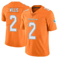 Rebec M.Dolphins #2 Malik Willis Player Orange Limited Home Game Stitched Jerseys