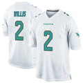 Rebec M.Dolphins #2 Malik Willis Player White Home Game Stitched Jerseys