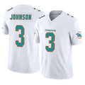 Rebec M.Dolphins #3 Chris Johnson Player White Limited Vapor F.U.S.E. Home Game Stitched Jerseys