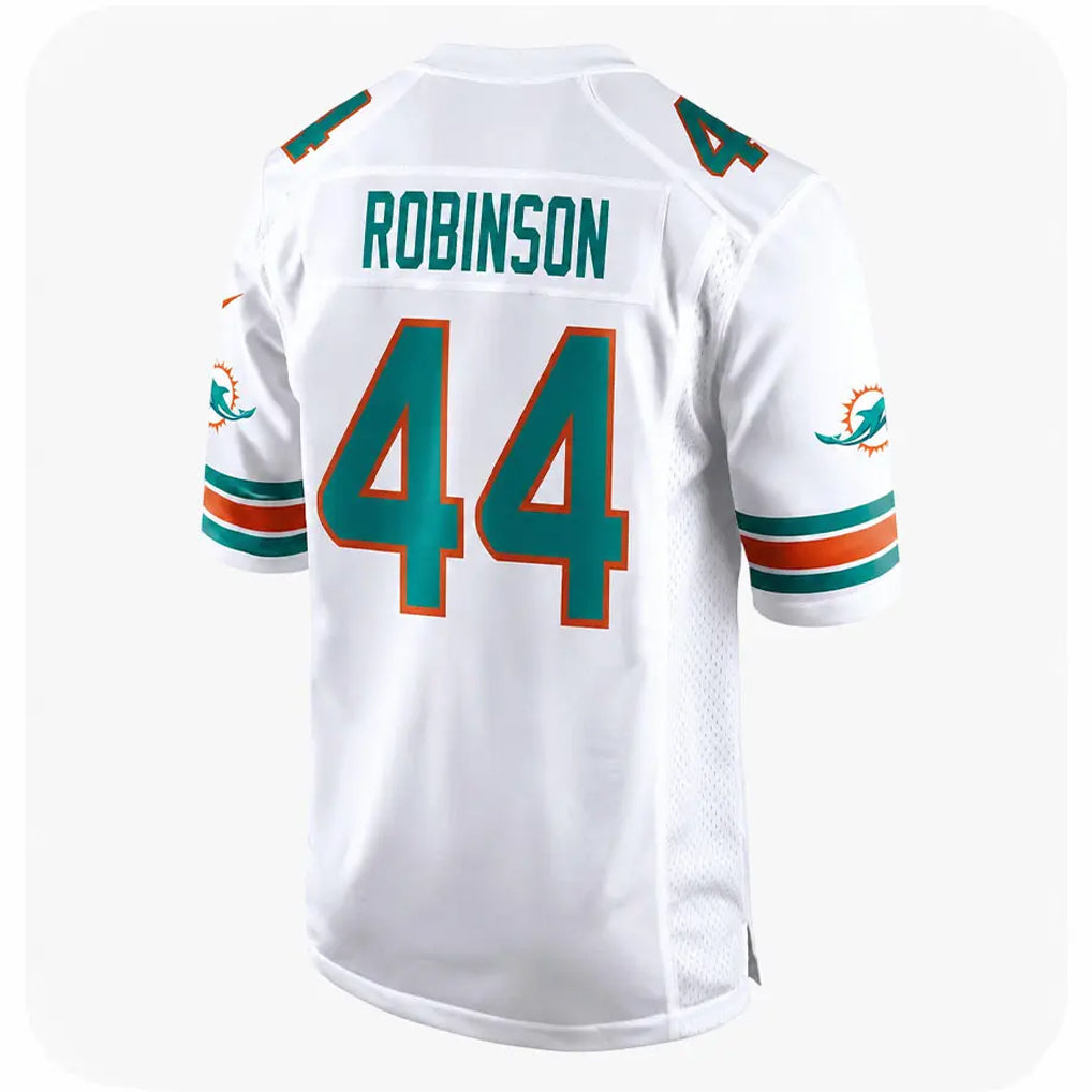 Rebec M.Dolphins #44 Chop Robinson Player White Limited Home Game Stitched Jerseys