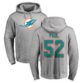 Rebec M.Dolphins #52 Patrick Paul Player Gray LOGO Pullover Hoodies Limited Stitched Jerseys
