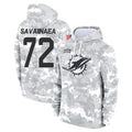 Rebec M.Dolphins #72 Jonah Savaiinaea Player Arctic Camo Salute to Service Hoodies Limited Game Stitched Jerseys
