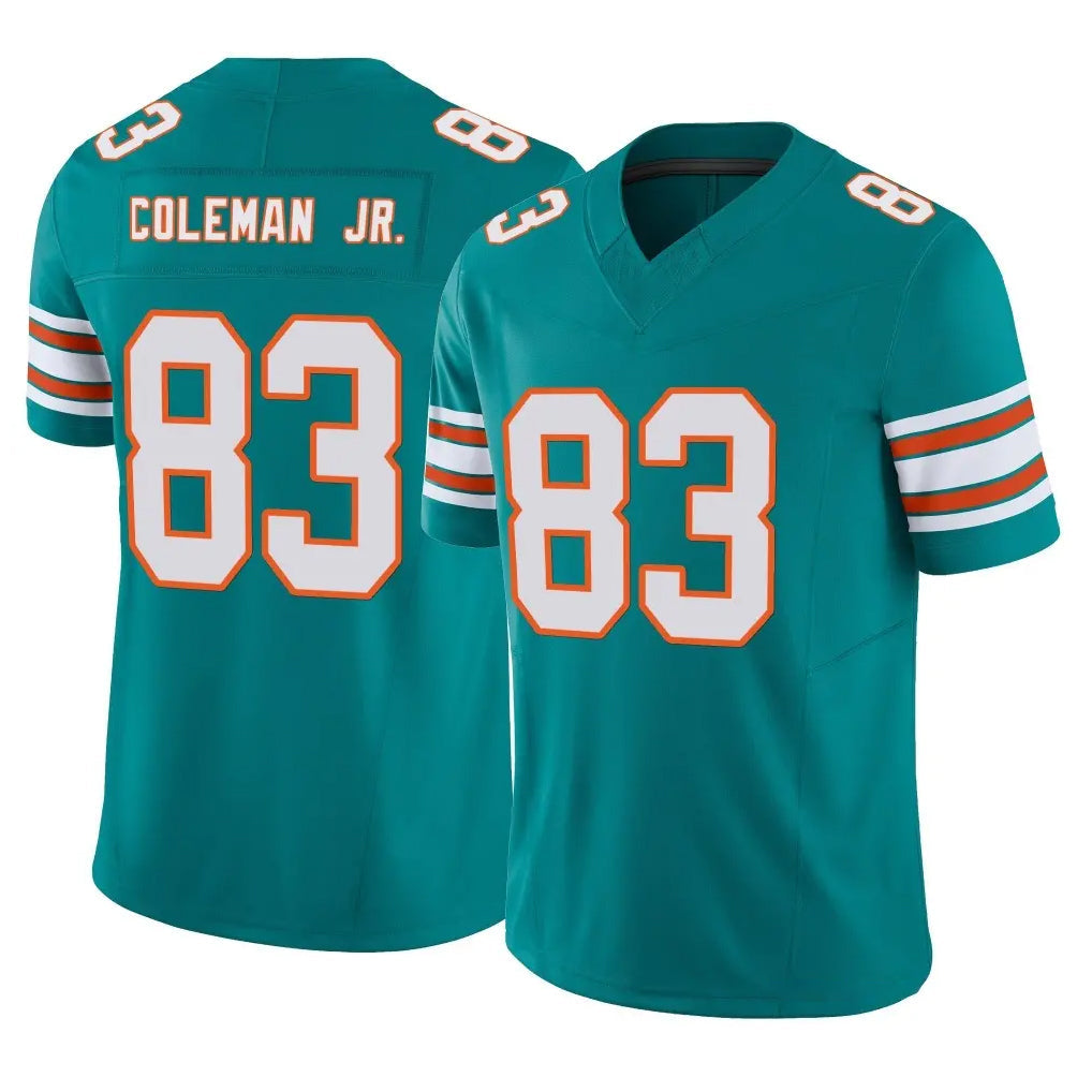 Rebec M.Dolphins #83 Kevin Coleman Jr. Player Aqua Limited Alternate Vapor F.U.S.E. Home Game Stitched Jerseys