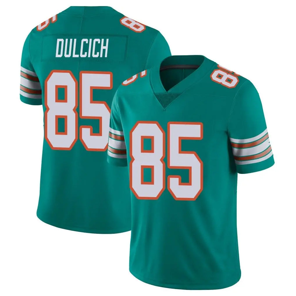 Rebec M.Dolphins #85 Greg Dulcich Player Aqua Limited Alternate Vapor Untouchable Home Game Stitched Jerseys