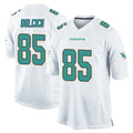 Rebec M.Dolphins #85 Greg Dulcich Player White Home Game Stitched Jerseys
