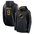 Rebec M.Dolphins #8 JuJu Brents Player Black Salute to Service Hoodies Limited Game Stitched Jerseys