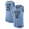 Rebec M.Grizzlies #12 Ja Morant Light Blue Authentic Player Stitched Jerseys- Statement Edition