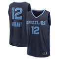 Rebec M.Grizzlies #12 Ja Morant Navy Fast Break Replica Player Stitched Jerseys- Icon Edition