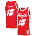 Rebec M.Grizzlies #15 Vince Carter Mitchell & Ness Red 201516 Hardwood Classics Swingman Stitched Jerseys