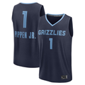 Rebec M.Grizzlies #1 Scotty Pippen Jr. Navy Fast Break Replica Player Stitched Jerseys- Icon Edition