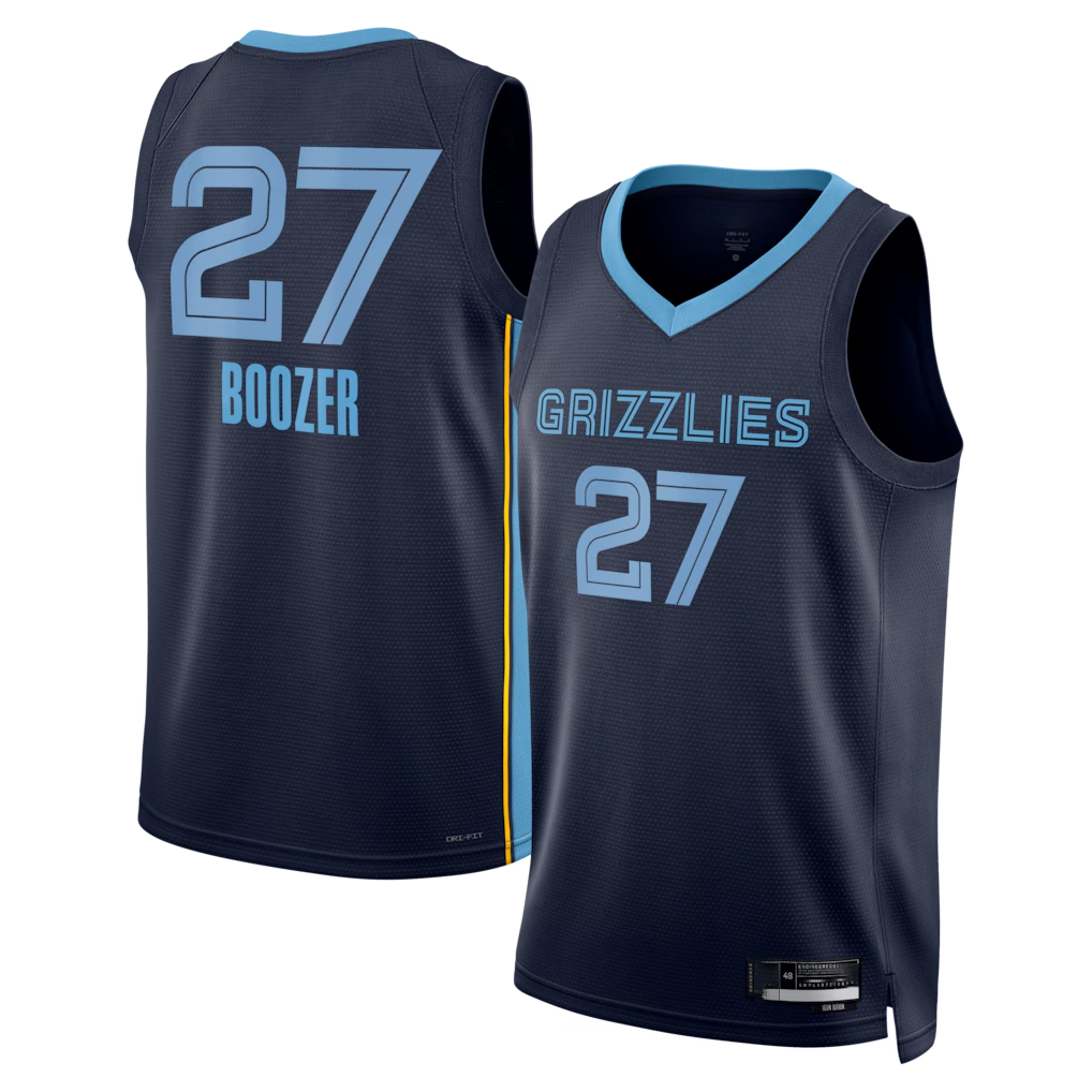 Rebec M.Grizzlies #27 Cameron Boozer Navy 2026 Draft Swingman Stitched Jerseys- Icon Edition