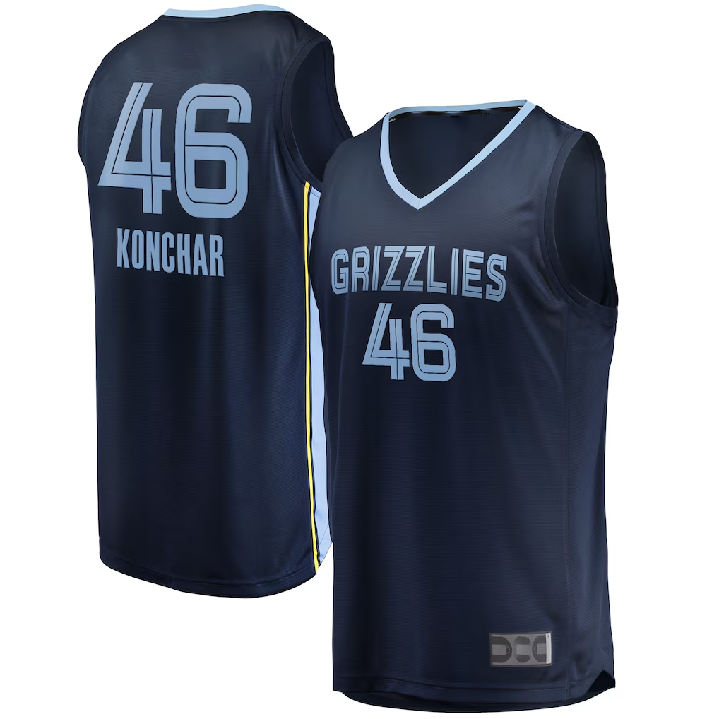 Rebec M.Grizzlies #46 John Konchar Navy Fast Break Replica Stitched Jerseys- Icon Edition