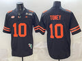 Rebec M.Hurricanes #10 Malachi Toney Black F.U.S.E. 2026 & Florida Patch Stitched Football American College Jerseys