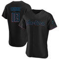 Rebec M.Marlins #18 Griffin Conine Player Black Home Limited Elite Stitched Jerseys