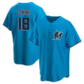 Rebec M.Marlins #18 Griffin Conine Player Blue Home Game Stitched Jerseys