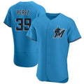 Rebec M.Marlins #39 Eury Perez Player Blue Home Limited Elite Stitched Jerseys