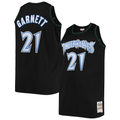 Rebec M.Timberwolves #21 Kevin Garnett Mitchell & Ness Black 199798 Big & Tall Hardwood Classics Swingman Stitched Jerseys