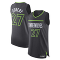 Rebec M.Timberwolves #27 Rudy Gobert Jordan Brand Anthracite Authentic Stitched Jerseys- Statement Edition
