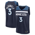 Rebec M.Timberwolves #3 Jaden McDaniels Navy Fast Break Replica Stitched Jerseys - Icon Edition