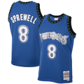Rebec M.Timberwolves #8 Latrell Sprewell Mitchell & Ness Blue 200304 Hardwood Classics Swingman Stitched Jerseys