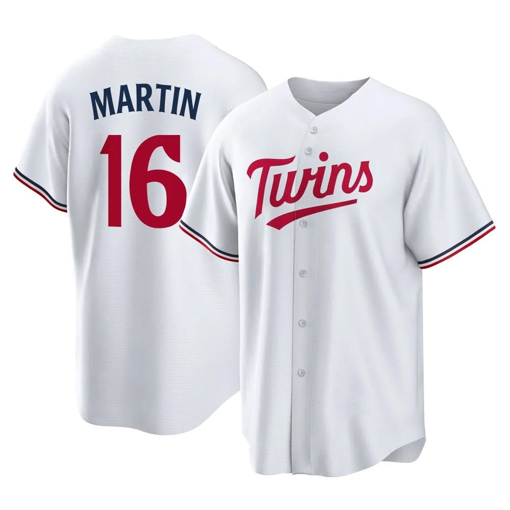 Rebec M.Twins #16 Austin Martin Player White Home Game Stitched Jerseys