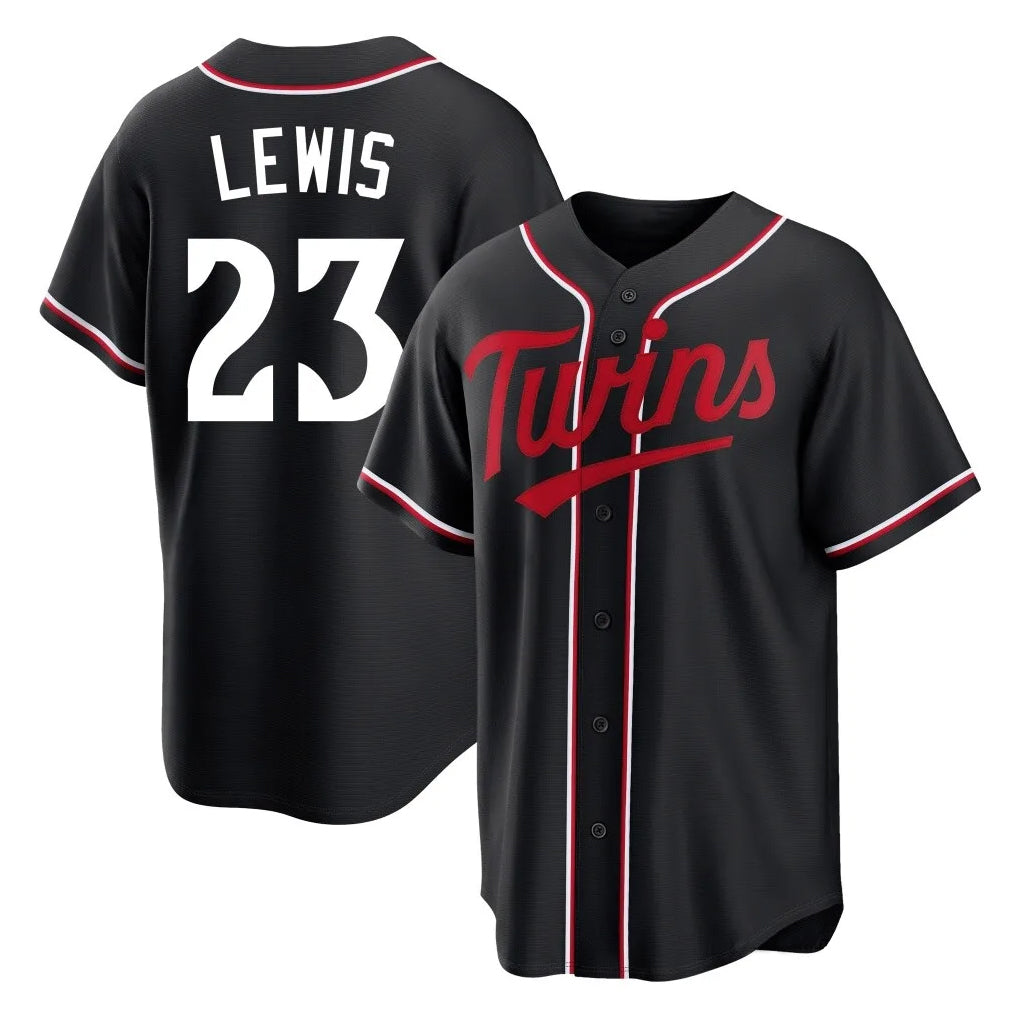 Rebec M.Twins #23 Royce Lewis Player Black Fashion Out Home Limited Stitched Jerseys