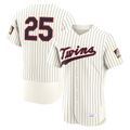 M.Twins #25 Byron Buxton Cream Rebec 2026 Field of Dreams Authentic Stitched Jerseys