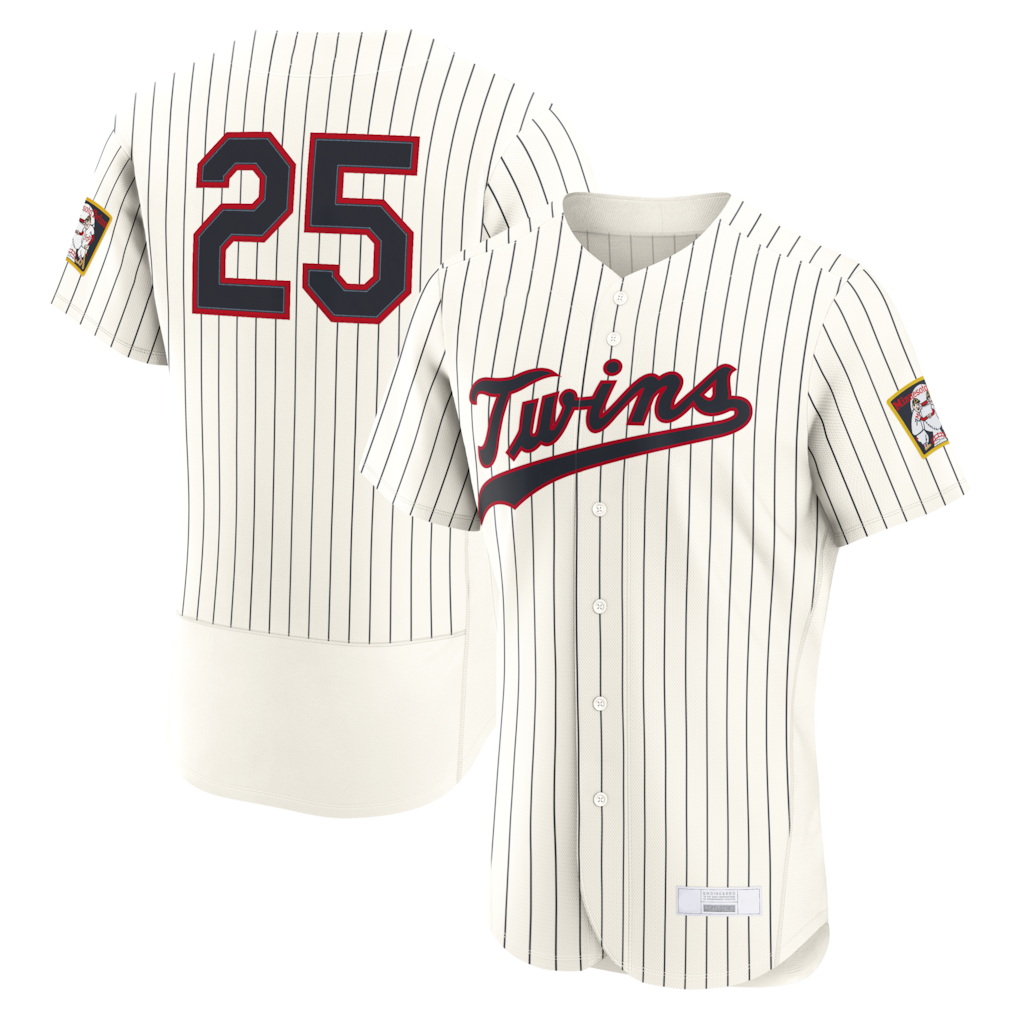 M.Twins #25 Byron Buxton Cream Rebec 2026 Field of Dreams Authentic Stitched Jerseys