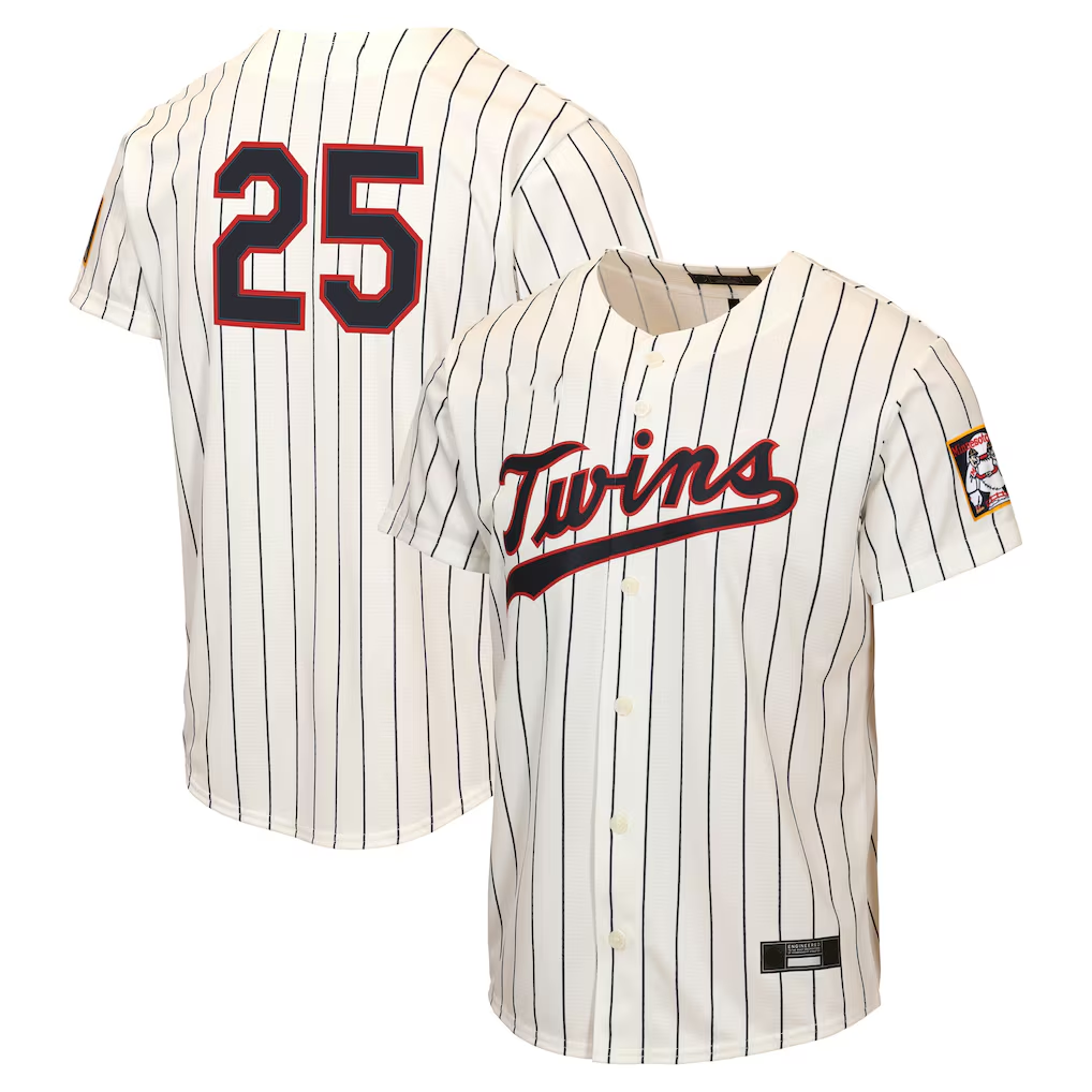M.Twins #25 Byron Buxton Cream Rebec 2026 Field of Dreams Replica Stitched Jerseys