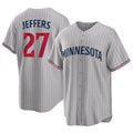 Rebec M.Twins #27 Ryan Jeffers Player Gray Game Limited Home Stitched Jerseys