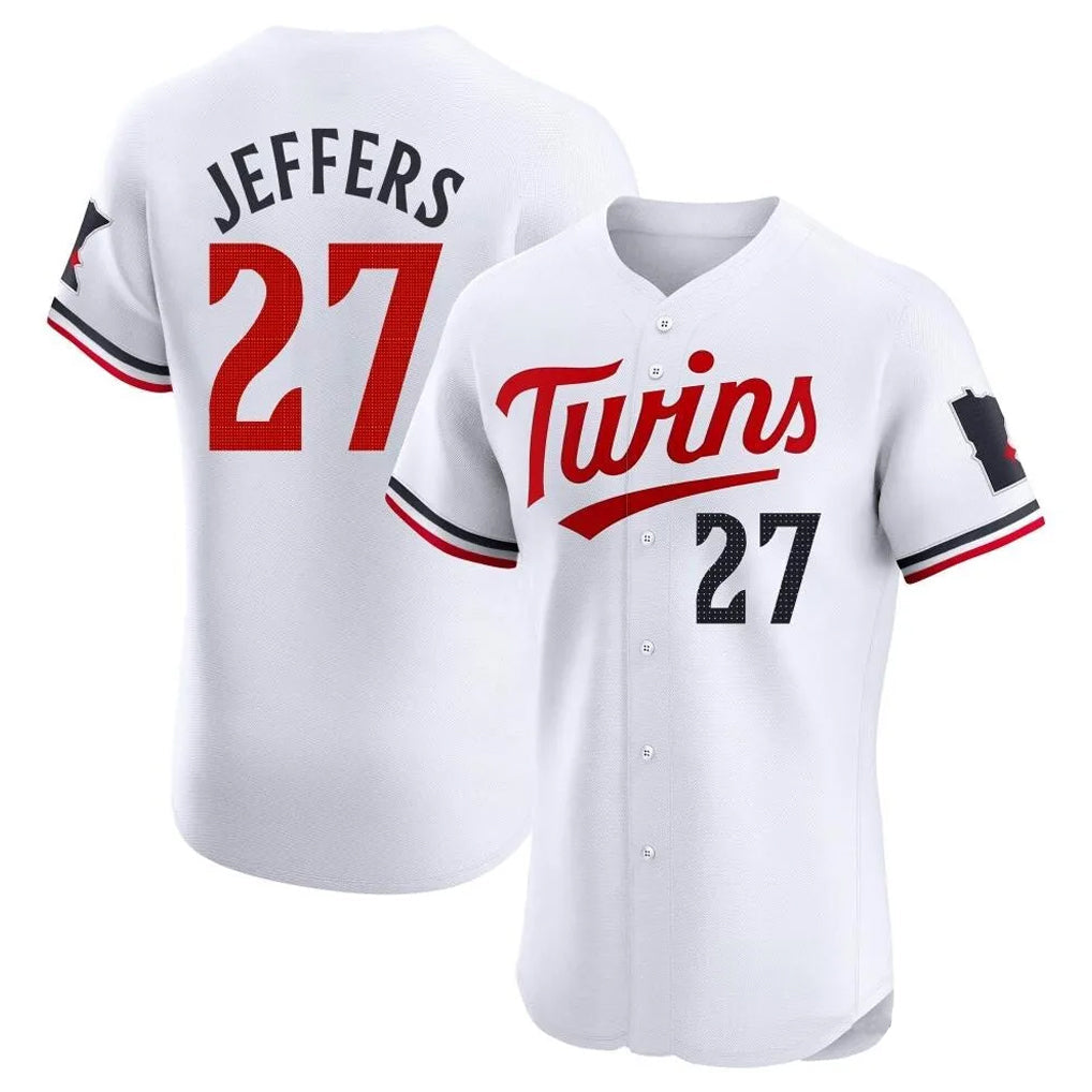 Rebec M.Twins #27 Ryan Jeffers Player White Home Limited Elite Stitched Jerseys